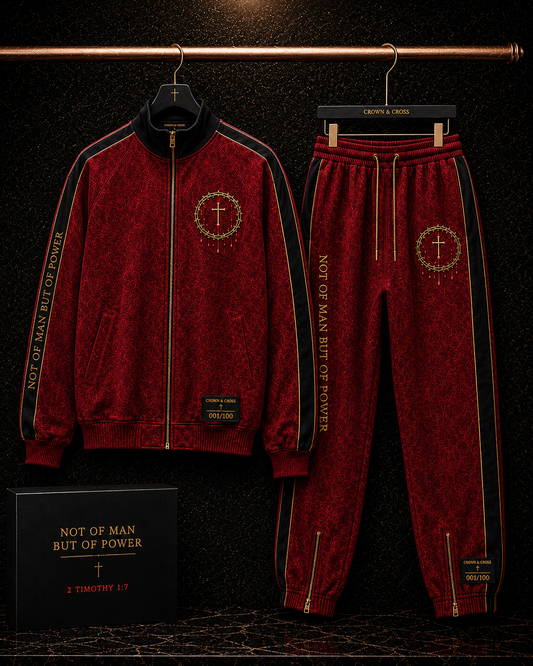REDEEMED Tracksuit — Deep Burgundy Limited 001/100