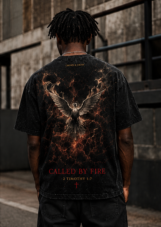 Called By Fire Tee — Washed Black